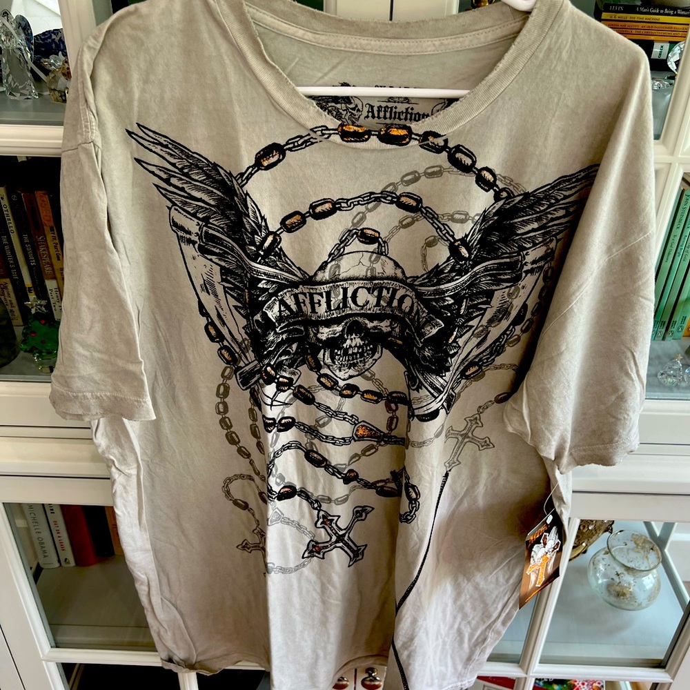 Gray vintage Affliction 3xl T
